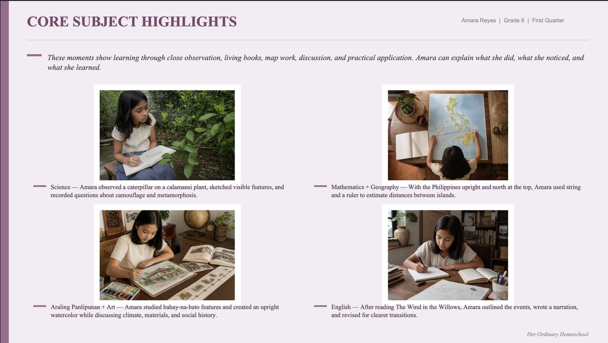 Core subject highlights made with Gathered