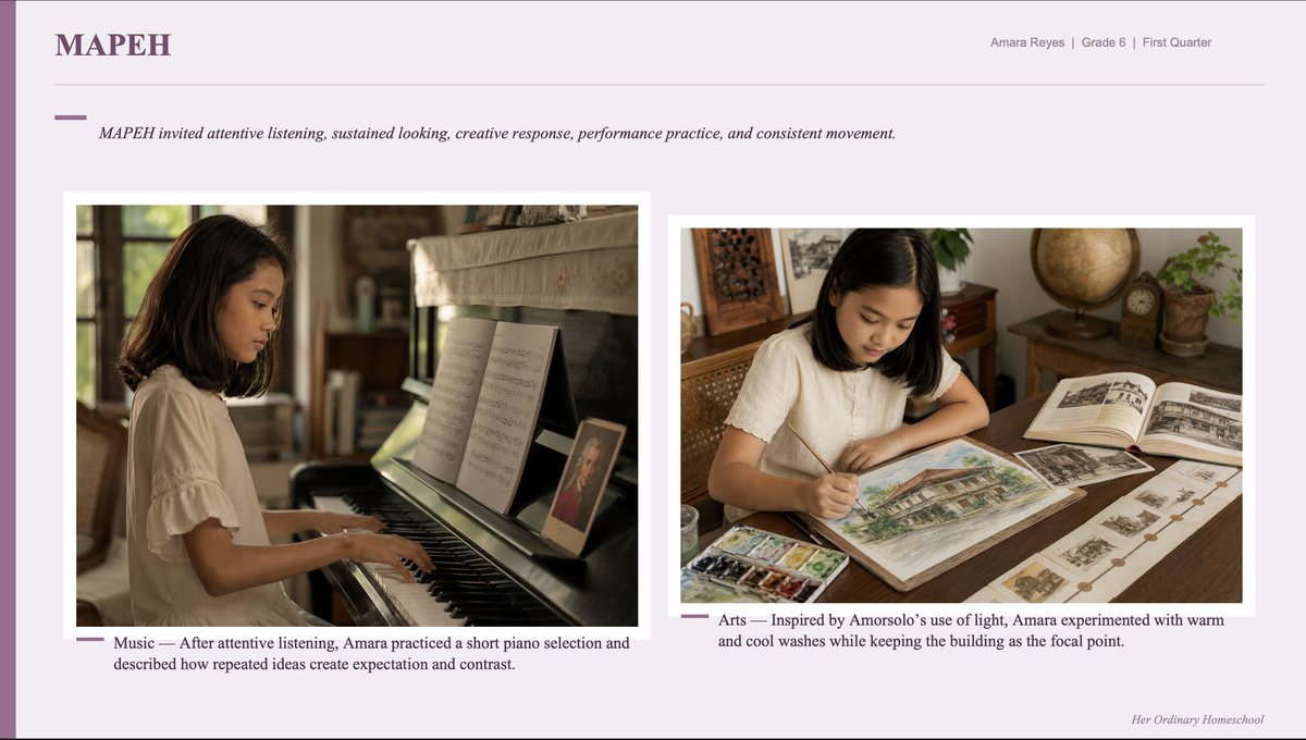 MAPEH — music and arts page